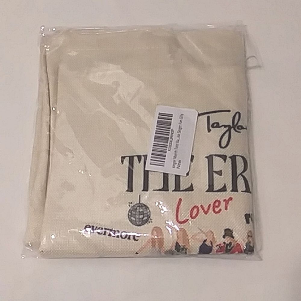 Taylor Swift Tote Bag The Eras Tour Canvas Taylor Images Album Cream 13" X 14" - Picture 6 of 10